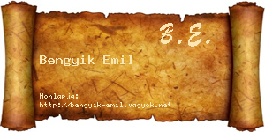 Bengyik Emil névjegykártya